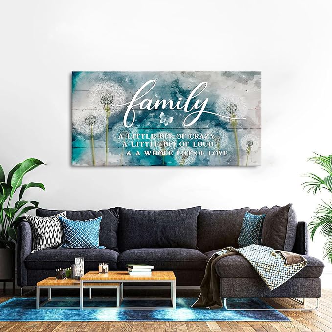 AIYISU Inspirational Family Wall Art Farmhouse Home Decor Dandelion Botanical - Image 6