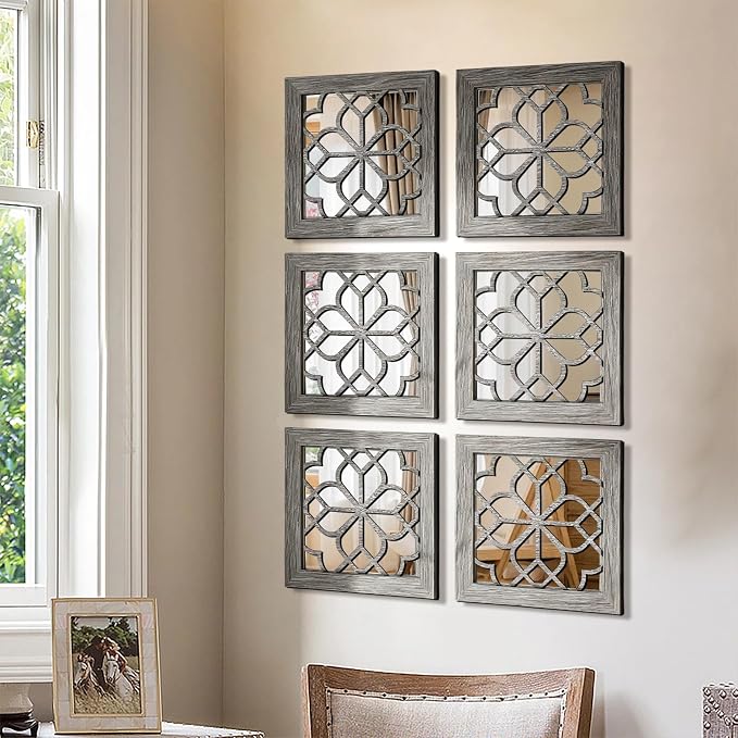 Set of 4 Boho Wall Mirrors - Image 7