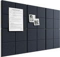 Bumusty Large Felt Bulletin Board, 30 Push Pins, 40 Adhesive Tabs, Deep by BUMUSTY