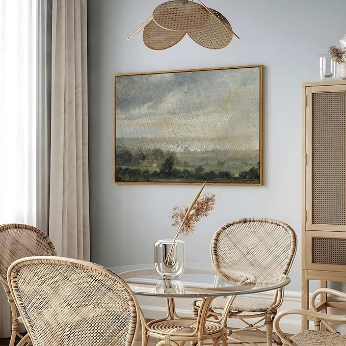 InSimSea Framed Canvas Wall Art Vintage Decor, Landscape Wall Art Home Decor - Image 4