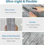COMSTICKC 3D Gray Brick Wall Panel, Peel and Stick Brick Tiles, Small Size Thin - Image 5