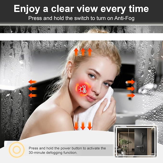 AMOISE LED Bathroom Vanity Mirror - Image 2