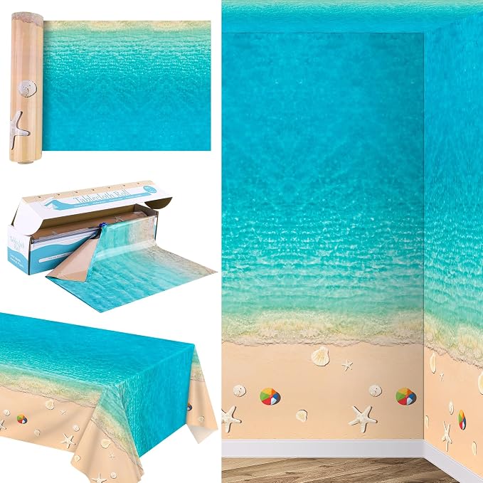 Kochorie 100 Ft x 54 Inch Summer Beach Tablecloth Roll by Kochorie