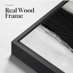 Large Framed Black and White Abstract Wall Art - Image 5