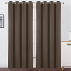 LEMOMO Chocolate Brown Thermal Blackout Curtains/52 x 95 Inch/Set of 2 Panels by Lemomo