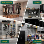 Yuzzy Slat Wall Paneling 4 x 8ft, Garage Slatwall Panel Wall Storage Systems - Image 7