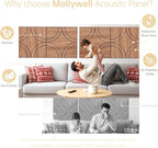 Mollywell Acoustic Wall Panels 23.6x23.6 Inch 8 Pack, Circle Pattern, Sound - Image 4