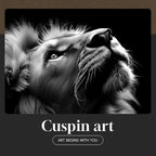 Framed Black and Gray Modern Wall Art, Contemporary Animal Portrait Prints - Image 7