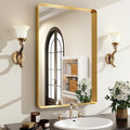 Easly 30 x 22 Inch Gold Bathroom Mirror by EASLY