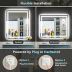 36x36 LED Bathroom Mirror with Lights, Backlit and Front Lit Anti-Fog Lighted - Image 6