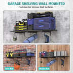 Garage Wall Shelving, Heavy Duty Storage Shelves 180 LBS Capacity, Floating - Image 5