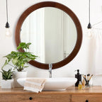 CULER Round Wood Mirror 24 Inch, Circle Mirror - Image 4
