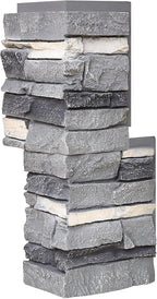 1.77 Inch Deep 3D Faux Stone Corner Panels Matching 2 Piece Set - Image 4