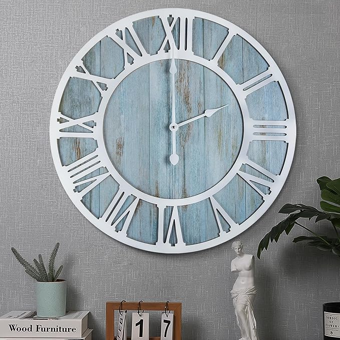 1st owned Wall Clocks for Living Room Decor, Round Silent Non Ticking, Modern by Wallclockdecor