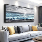 Wapluam Framed Wall Art for Bedroom Decor, Beach Canvas Wall Art Large Ocean by Wapluam