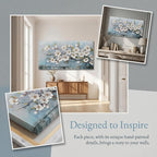 Anolyfi White Textured Flowers Wall Art - Image 4