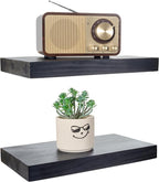 BGMG Wood Floating Shelves 12 inch, Solid Wood Wall Shelves by BGMG