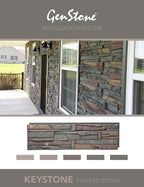 GenStone Faux Stacked Stone Panel 41" x 11.25" in Keystone Color - Image 5