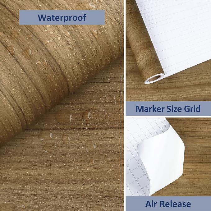WESTICK Brown Wood Contact Paper Peel and Stick Wood Wallpaper Self Adhesive - Image 5