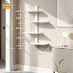 Afuly White Floating Shelves for Wall Display Shelf Unit Modern Decorative - Image 2