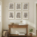 Framed Coastal Wall Art for Living Room, 6 Piece Neutral Black Beige Modern - Image 3