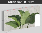 XMPMBM-Hand-Painted Banana Leaf Art Fabric Wallpaper Graffiti Green Leaf Living - Image 4