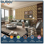 BUBOS Self-Adhesive Acoustic Wall Panels, 6 Pack Wood-Pattern Soundproof Wall - Image 3