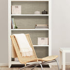 NuWallpaper Neutral Grasscloth Peel and Stick Wallpaper, Textured Removable - Image 5
