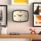 JONES CLOCKS® Movie wall Clock | Retro Rectangular Clock | 10 inch | Black | - Image 3