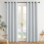 NICETOWN Room Darkening Draperies Curtains Panels, 2 Panels Greyish White W52 x by NICETOWN