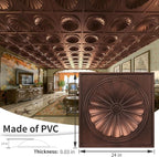 Art3dwallpanels Ceiling Tiles 12 Pack Drop Ceiling Tiles, 24 x 24 Inch High - Image 4