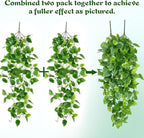 Waipfaru Fake Hanging Plants, Faux Ivy Pothos Vines Greenery - Image 5