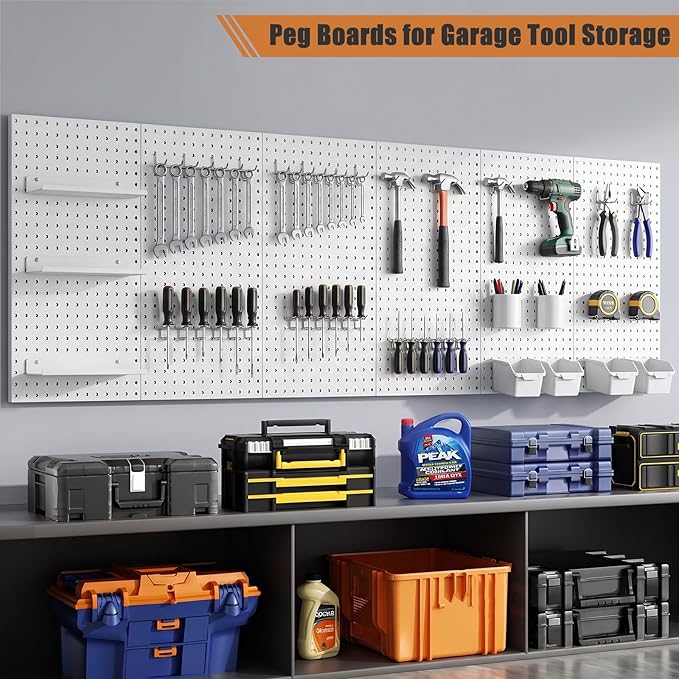 PBHEPJ 4 Pcs Metal Pegboard Panels, Heavy Duty Peg Boards - Image 2