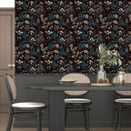 Laatse Vintage Wallpaper Peel and Stick Dark Green Floral Wallpaper 17.5'' x - Image 4