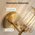 Gold Crystal Wall Sconce Battery Operated and Rechargeable Wall Light - Image 4