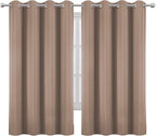 LEMOMO Cappuccino Blackout Curtains 66 x 63 Inch Length/Set of 2 Curtain - Image 2