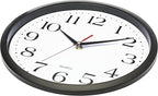 Bernhard Products Black Wall Clock Silent Non Ticking 12 Inch Quality Quartz - Image 3