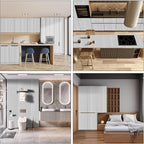 White Wood Slat Wallpaper - Image 2
