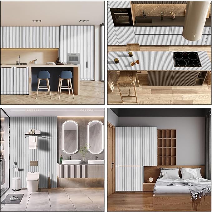 White Wood Slat Wallpaper - Image 2