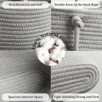TeoKJ Over the Door Hanging Basket, 3-Tier Woven Cotton Wall-Mounted Storage - Image 7