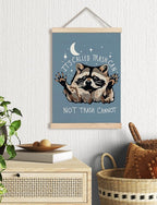 Foritho Funny Motivational Raccoon Meme Poster Wall Art Framed - Image 2