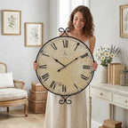 30 Inch Wall Clock for Living Room, Extra Large Farmhouse Wall Clock, Wrought by JUMBOHUMBLE