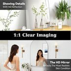 SCWF-GZ 24x36 Arch Mirror Square Full Length Wall Mounted Hanging or Against - Image 4