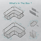 Veken Corner Shower Caddy 5-Pack, Advanced Rustproof Design, No Drilling - Image 9
