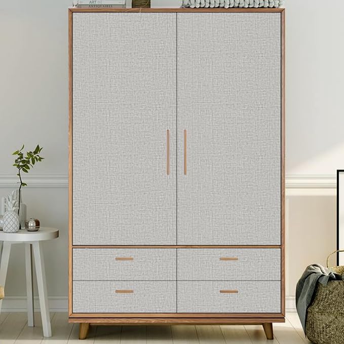 TANONE Contact Paper Peel and Stick, Grasscloth Wallpaper Adhesive Removable - Image 7