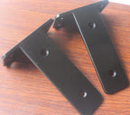 8 Pack - 5 inch Black Hidden L Shelf Bracket Iron Floating Shelf Brackets - Image 3