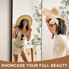 Delma Full Length Mirror, Wall Mounted, Freestanding or Leaning, Rounded - Image 4