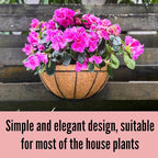 LaLaGreen Wall Planters for Outdoor Plants, 4 Pack, 12 Inch Half Round Plant - Image 6
