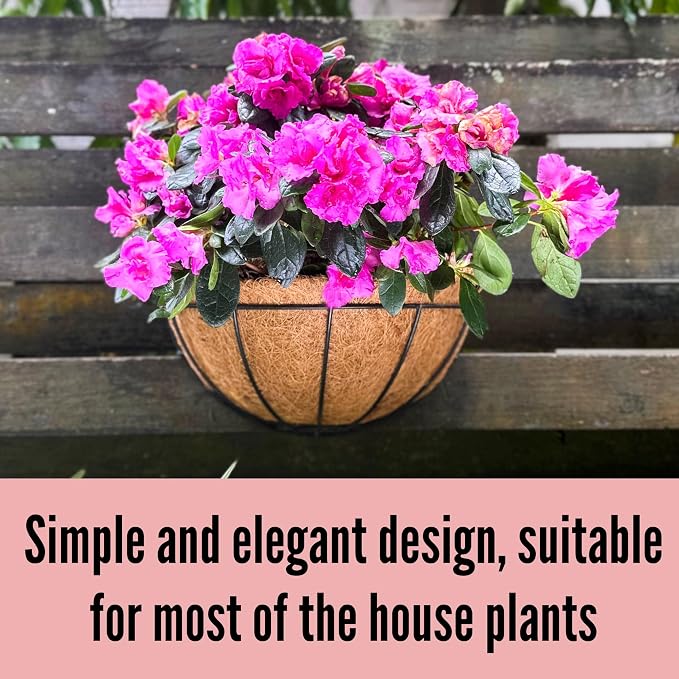 LaLaGreen Wall Hanging Planters, 2 Pack, 12 Inch Wall Mounted Flower Baskets - Image 5