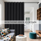 RYB HOME Extra Wide 100% Blackout Patio Door Curtain 96 inch Long, Grommet Room - Image 5